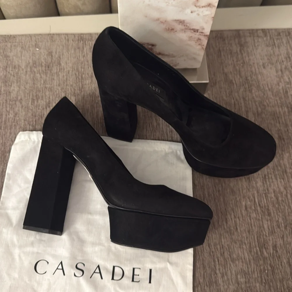 Casadei platform pumps new -retail price $995